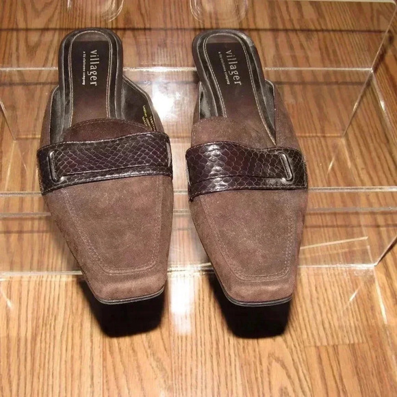 LIZ CLAIBORNE Tabita Leather Mules Slides Shoes 7M - Picture 2 of 4